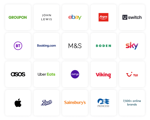 A list of shopping retailer logos.